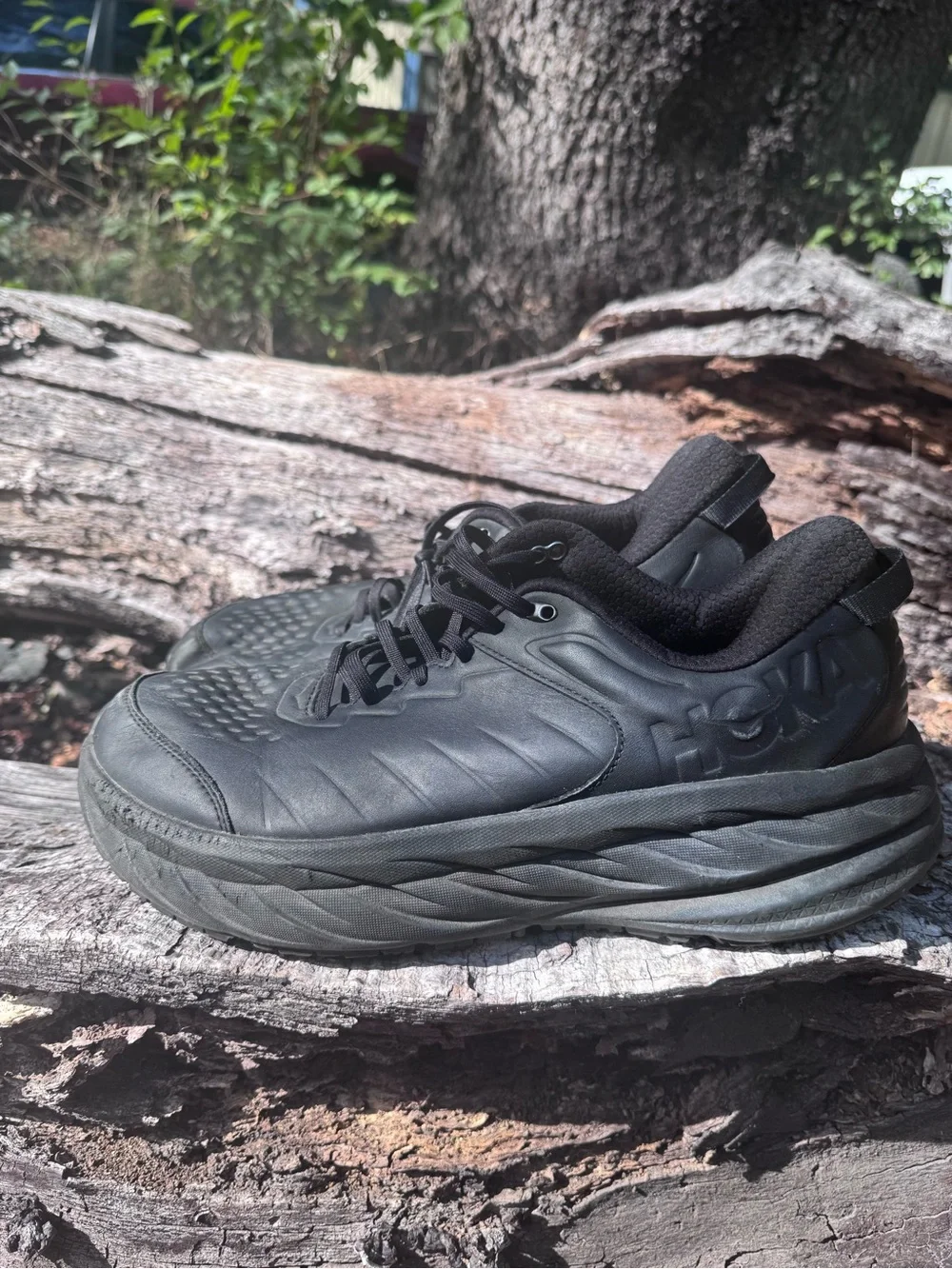 Hoka One One Bondi SR Wide Women's Size 14 2E Black Slip Resistant Shoes
